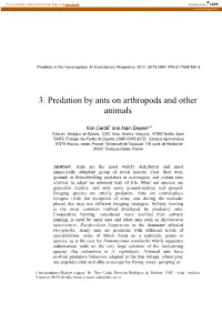 3. Predation by Ants on Arthropods and Other Animals