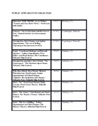 Appearances (Selected)