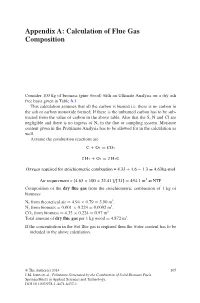 Appendix A: Calculation of Flue Gas Composition