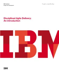Disciplined Agile Delivery: an Introduction 2 Disciplined Agile Delivery: an Introduction