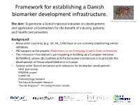 Framework for Establishing a Danish Biomarker Development Infrastructure