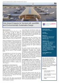 Oslo Airport Expands Its Terminal with Openbim® and Environmentally Sustainable Design