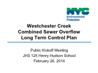 Westchester Creek Combined Sewer Overflow Long Term Control Plan