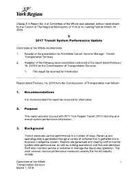5 2017 Transit System Performance Update