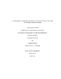 A Comparison of Robert Schumann's and Hugo Wolf's Settings
