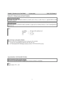 Chapter 3: Numbers in the Real World Lecture Notes Math 1030 Section B