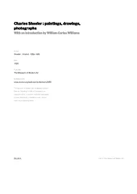 Charles Sheeler : Paintings, Drawings, Photographs with an Introduction by William Carlos Williams