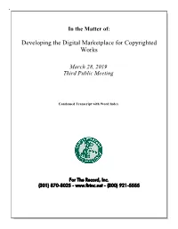 Developing the Digital Marketplace for Copyrighted Works