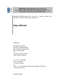 Final Report: Developing the Typology of Surface Waters and Defining the Relevant Reference Conditions