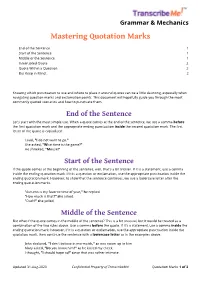 Mastering Quotation Marks