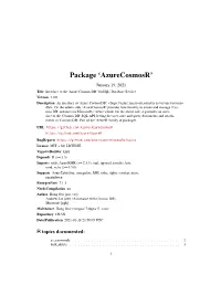 Package 'Azurecosmosr'