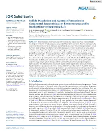 Sulfide Dissolution and Awaruite Formation in 10.1029/2021JB021758 Continental Serpentinization Environments and Its