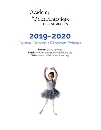 2019-2020 Course Catalog + Program Policies
