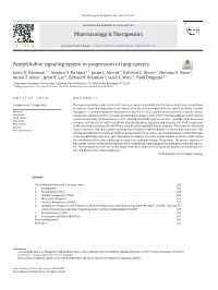 Acetylcholine Signaling System in Progression of Lung Cancers