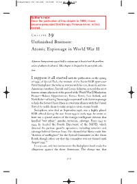 Atomic Espionage in World War II