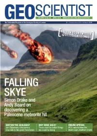 FALLING SKYE Simon Drake and Andy Beard on Discovering a Paleocene Meteorite Hit
