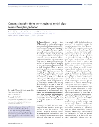 Genomic Insights from the Oleaginous Model Alga Nannochloropsis Gaditana