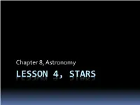 LESSON 4, STARS Objectives