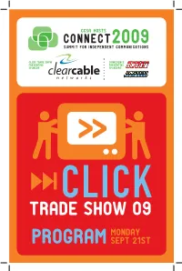 Program Sept 21St Welcome! to the 2009 Ccsa Trade Show
