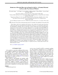 Reduction of Rocksalt Phase in Ag-Doped Ge2sb2te5: a Potential Material for Reversible Near-Infrared Window