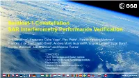 Sentinel-1 Constellation SAR Interferometry Performance Verification