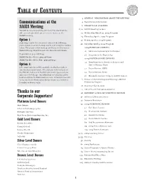 Table of Contents