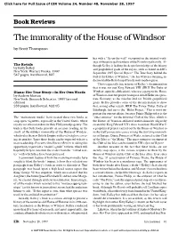 The Immorality of the House of Windsor