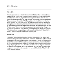 2016 4 17 C Readings Acts 9:36-43 36Now in Joppa There Was A
