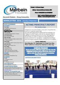 Acting Principal's Report