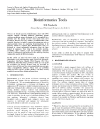 Bioinformatics Tools