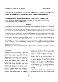 Estimation of Stream Hydraulic Parameters and Sediment Load Of