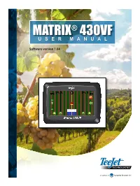 Matrix® 430Vf User Manual