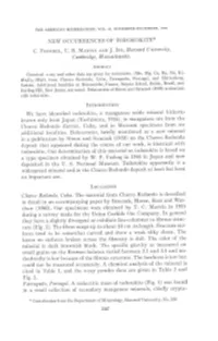 NEW OCCURRENCES of TODOROKITE* C. Fnonlnr