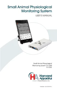 Small Animal Physiological Monitoring System USER’S MANUAL