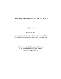 User's Guide for Water9 Software