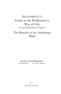 Guide to the Bodhisattva's Way of Life