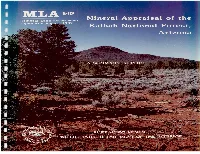 Mineral Appraisal of the Kaibab National Forest, Arizona MLA 5-92