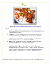Nigerian Cuisine, with Many Dishes Served Either on Skewers Or in a Stew