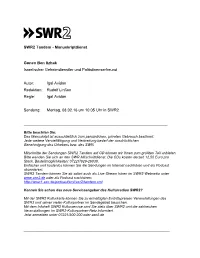 SWR2 Tandem - Manuskriptdienst