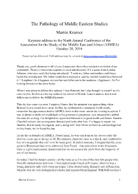The Pathology of Middle East Studies (Pdf)