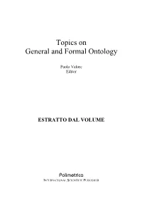 Topics on General and Formal Ontology