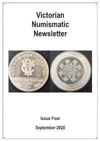 Victorian Numismatic Newsletter