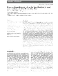 Crossscale Predictions Allow the Identification of Local Conservation Priorities from Atlas Data