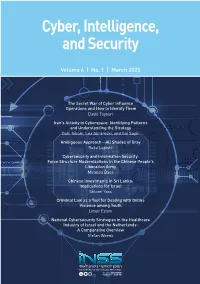 Cyber, Intelligence, and Security