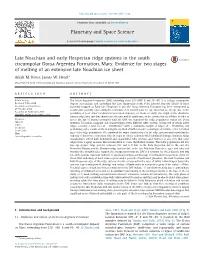 Evidence for Two Stages of Melting of an Extensive Late Noachian Ice Sheet