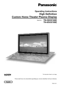 High Definition Custom Home Theater Plasma Display