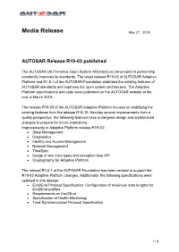 Media Release May 3Rd , 2019