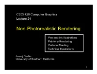 Pen-And-Ink Illustrations Painterly Rendering Cartoon Shading Technical Illustrations
