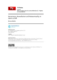 Recurrence, Remediation and Metatextuality in Queer As Folk