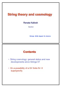 String Theory and Cosmology